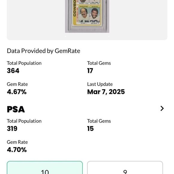 1978 topps tony dorsett-drew pearson #507 mint condition - Picture 5 of 5